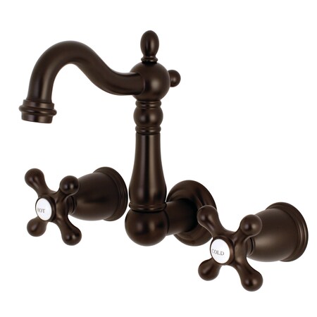 Heritage KS1225AX 8-Inch Center Wall Mount Bathroom Faucet KS1225AX